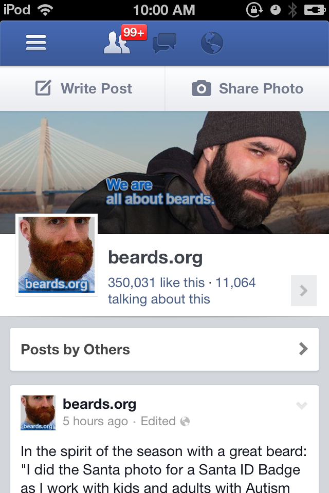 beards.org 350,000 Facebook page likes